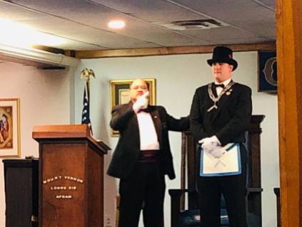 Mount Vernon Lodge No. 219 installation of officers for 2019.